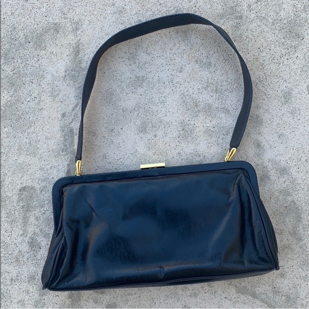 Charles David Small Clutch Black Leather Purse - Picture 6 of 9